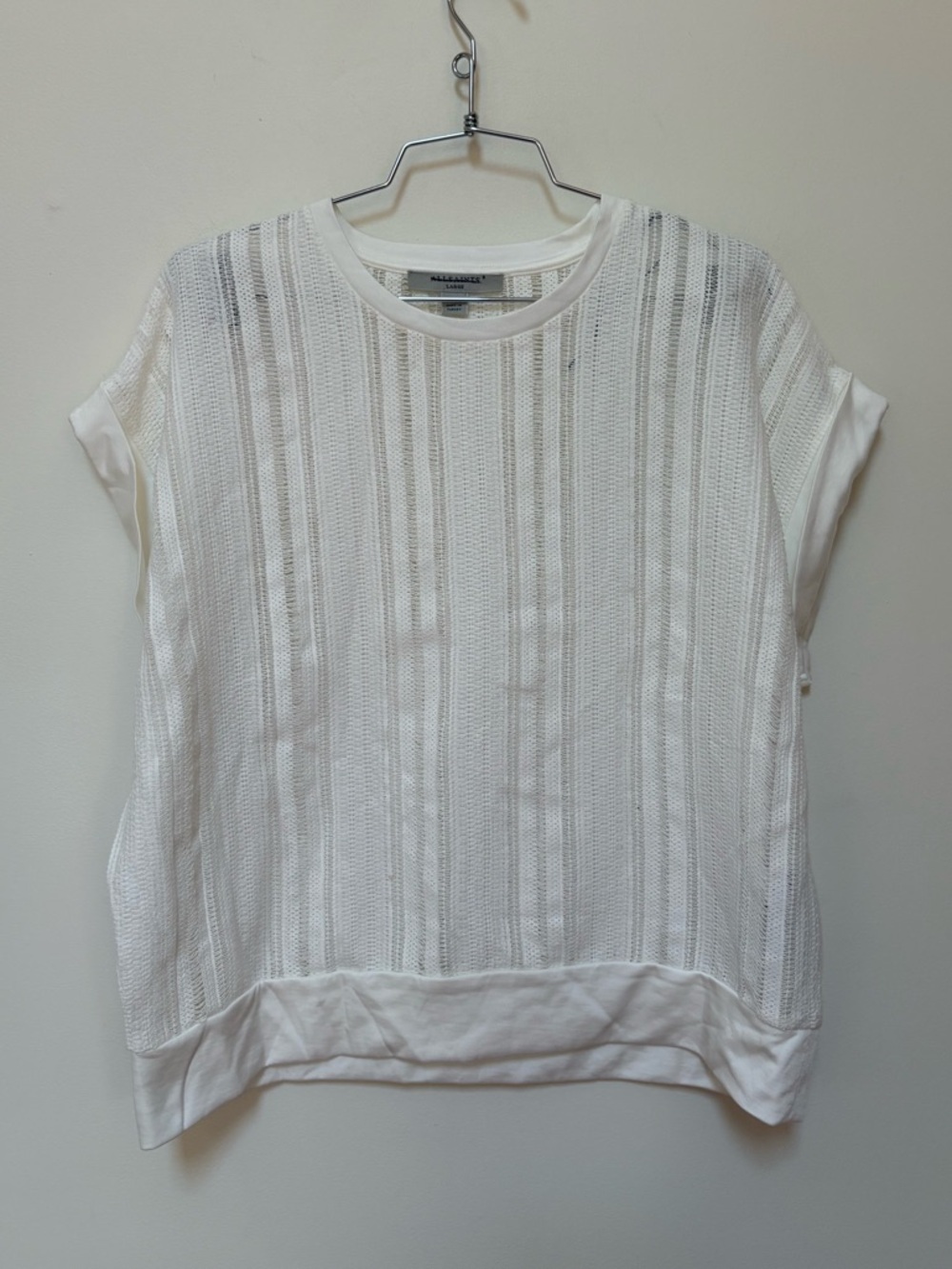 NWOT All Saints Giana Crochet Crew Neck Tank Top Size Large Women’s - Picture 3 of 11